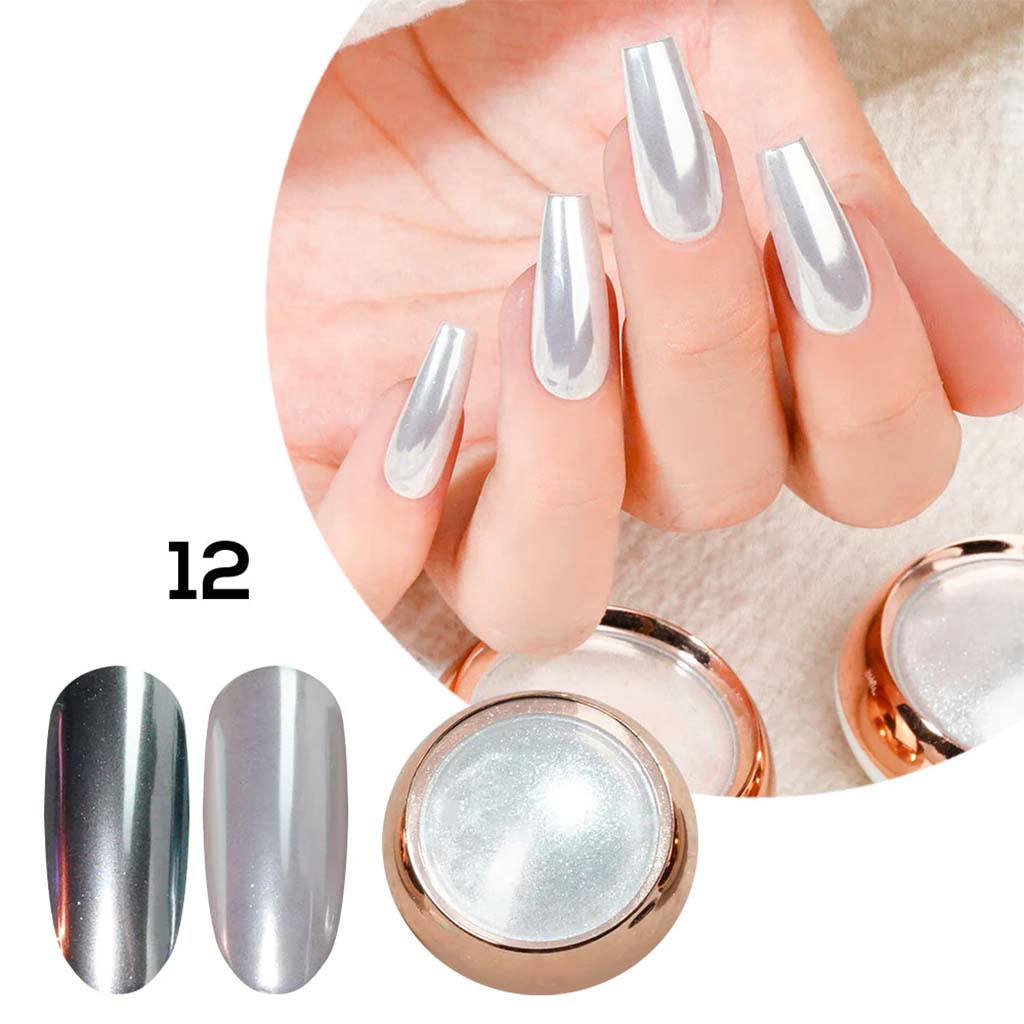 Mirror Chrome Nail Powder Silver