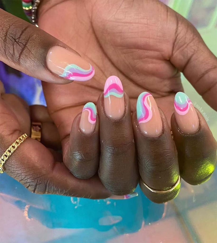 Best Pink Swirl Nails for Short Nails