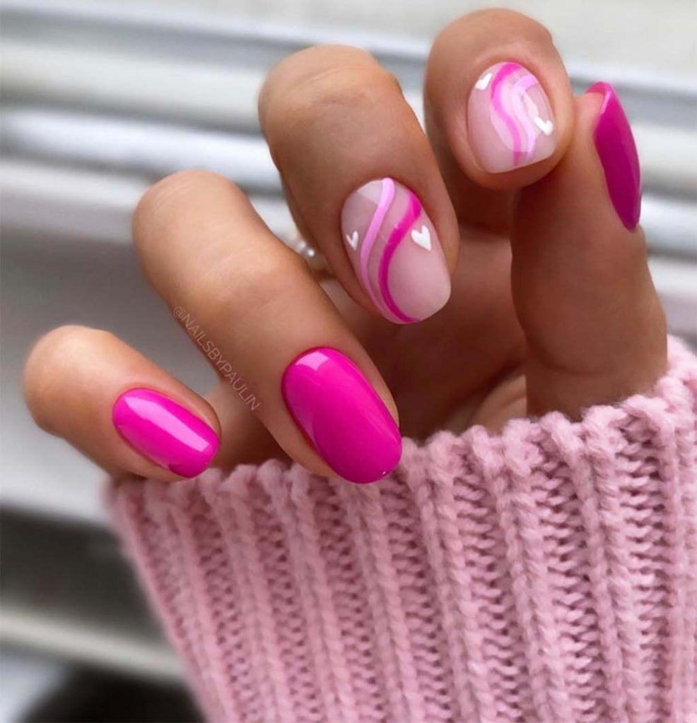 Best Pink Swirl Nails for Short Nails