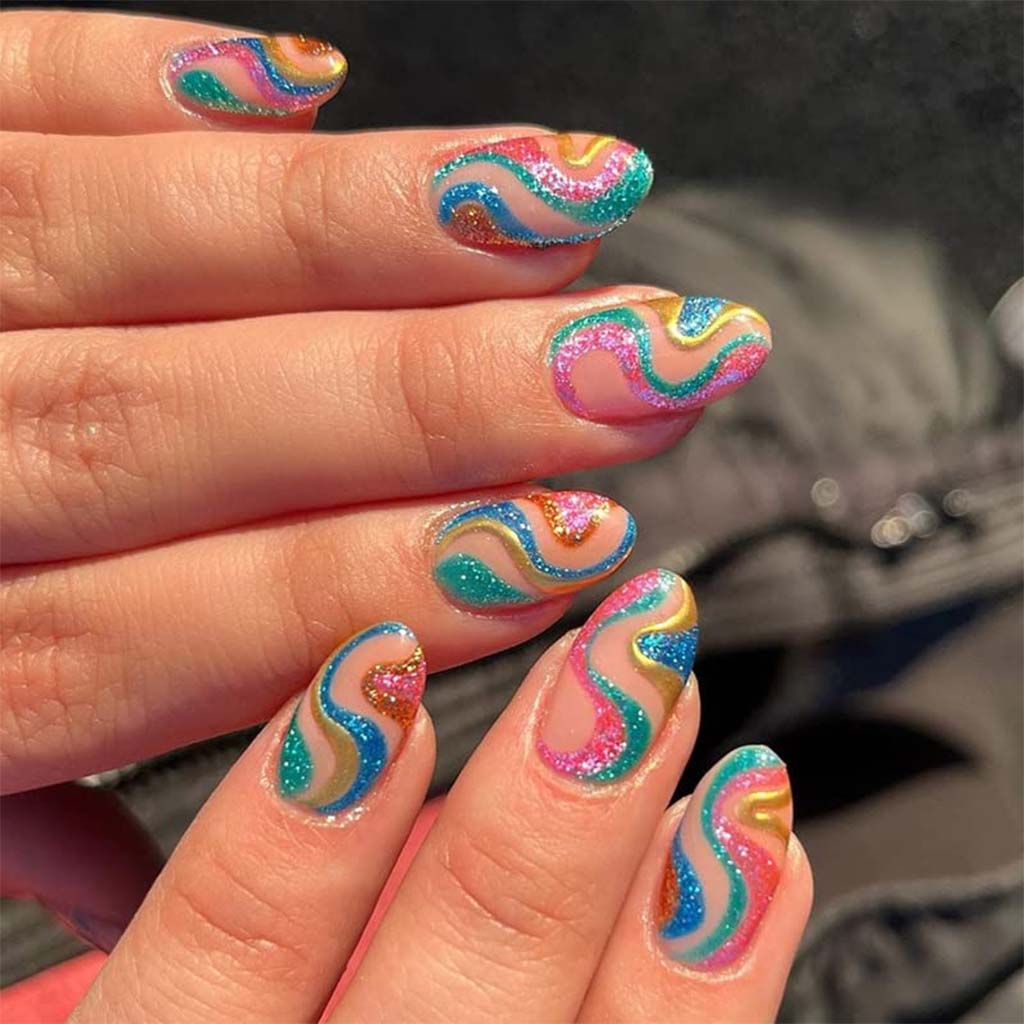 Best Pink Swirl Nails for Short Nails