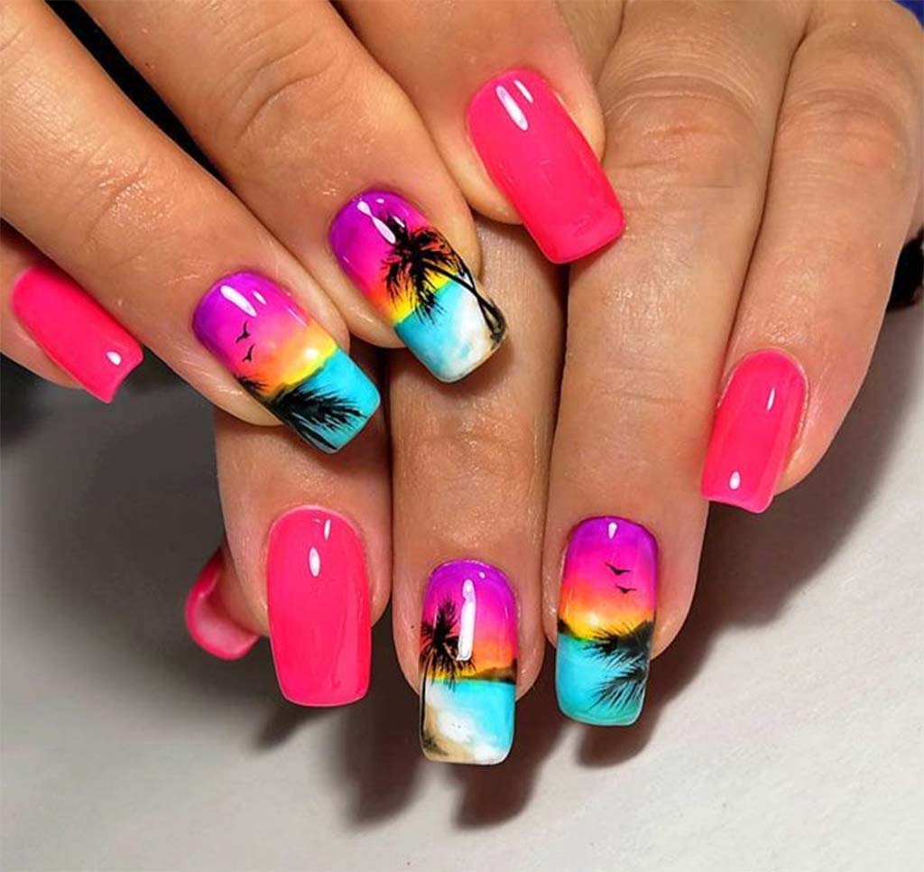 Best Tropical Beach Nail Designs