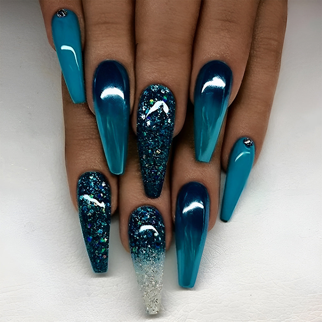 Blue Chrome Acrylics