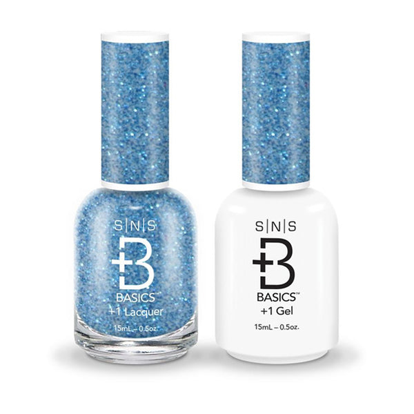 Attractive glitter blue nail design