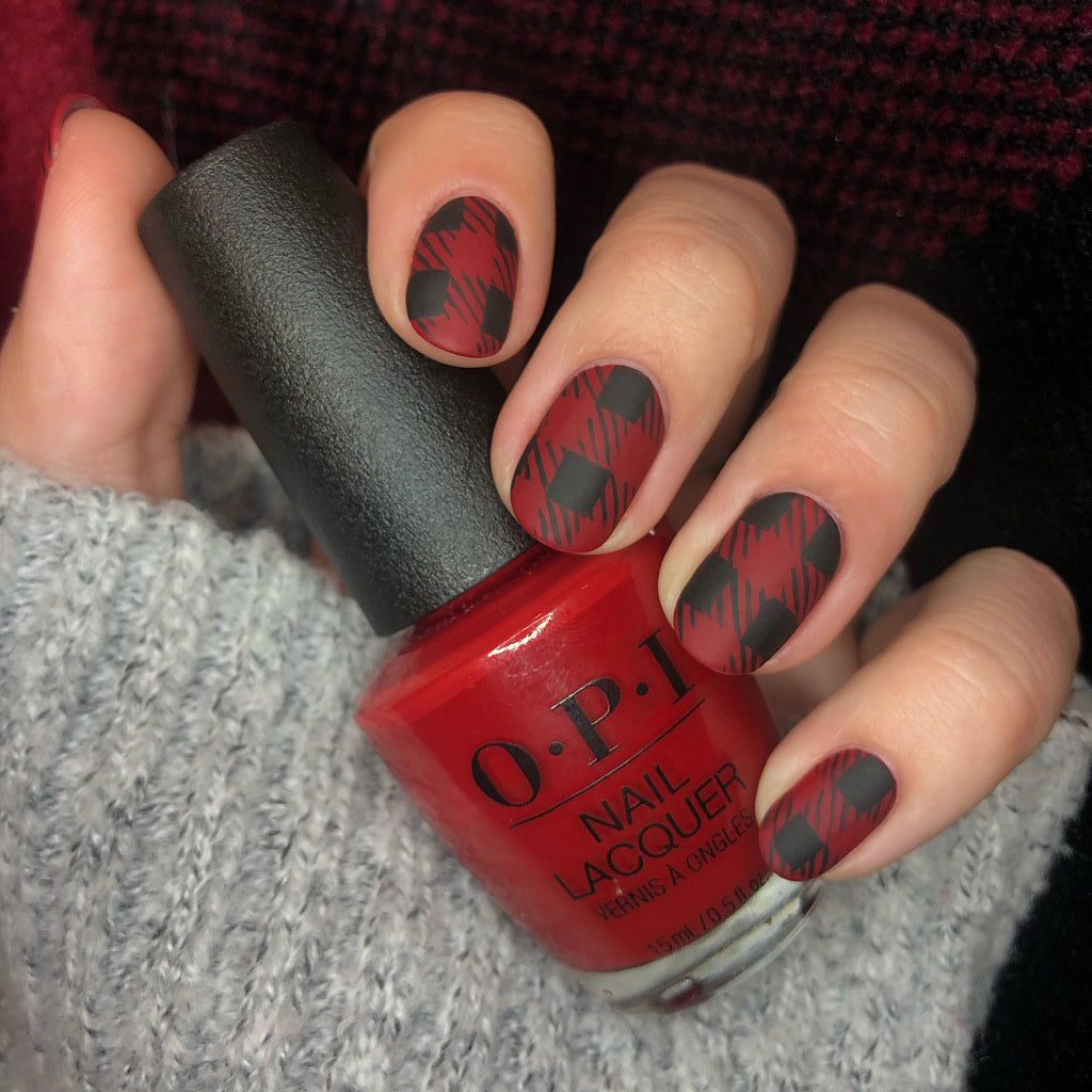 Red Bow and Silver Nail Art