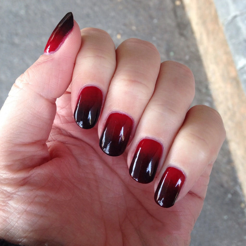 red and black nails ideas halloween｜TikTok Search