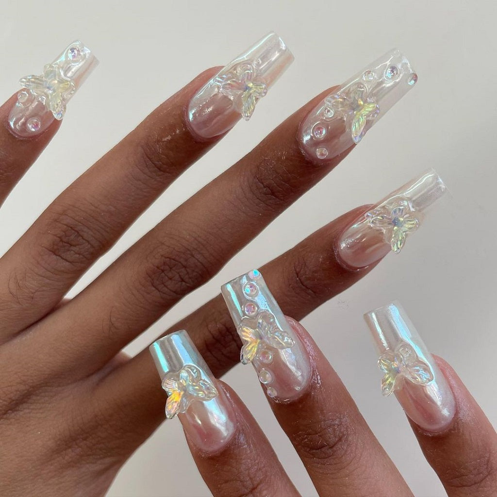 Clear Chrome Butterflies