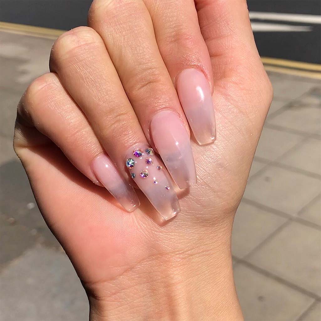 Clear Ombré Nails