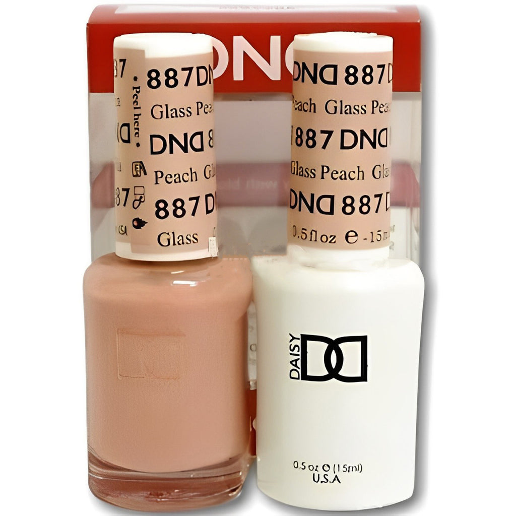 DND Gel Nail Polish Duo - 887 Glass Peach - DND Sheer Collection