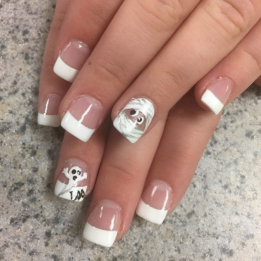 French Tips with a Halloween Twist