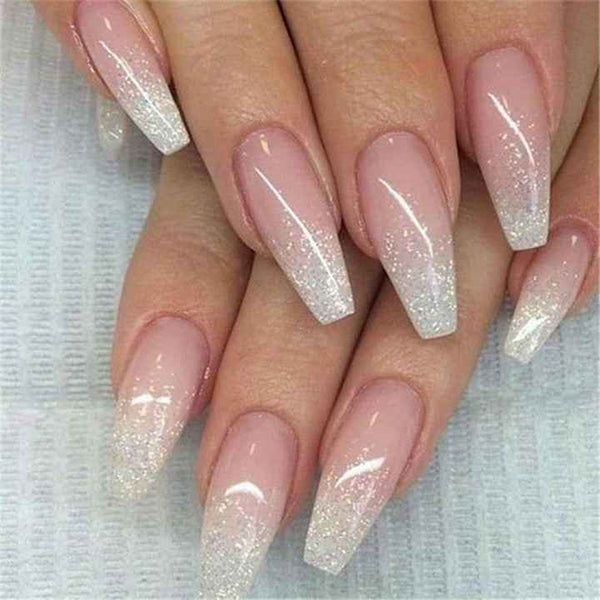 Glitter ombre nails