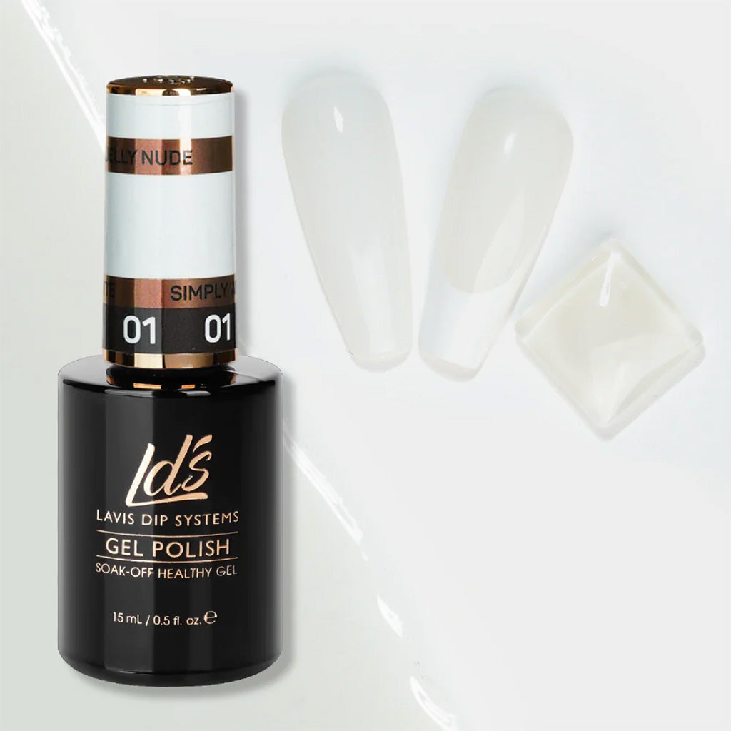 LDS 01 Simply White - Gel Polish Jelly Nude