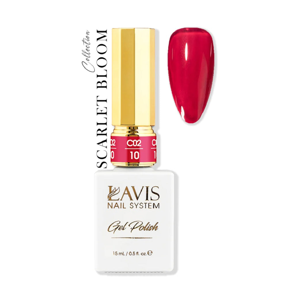 LAVIS C02 - 10 - Gel Polish - Scarlet Bloom Collection