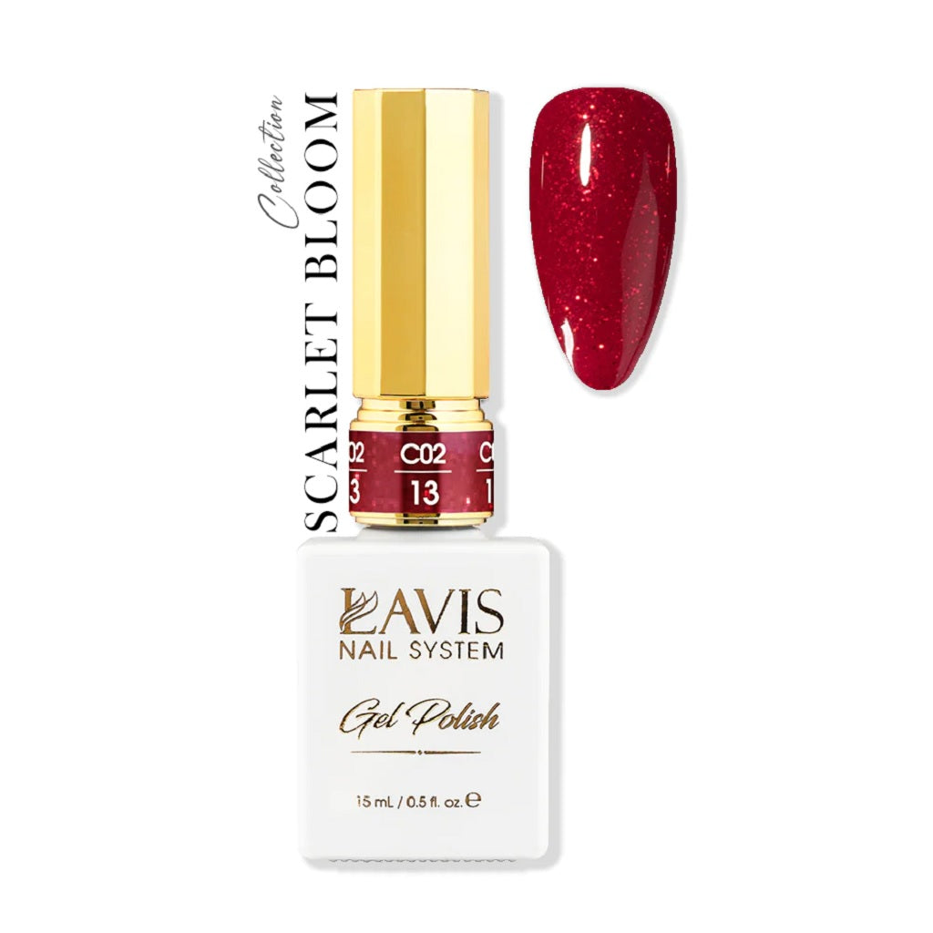 LAVIS C02 - 13 - Gel Polish - Scarlet Bloom Collection