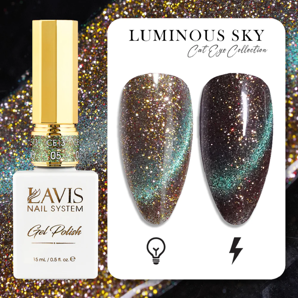 LAVIS Cat Eyes CE13 - 05 - Gel Polish 0.5 Oz - Luminous Sky Collection