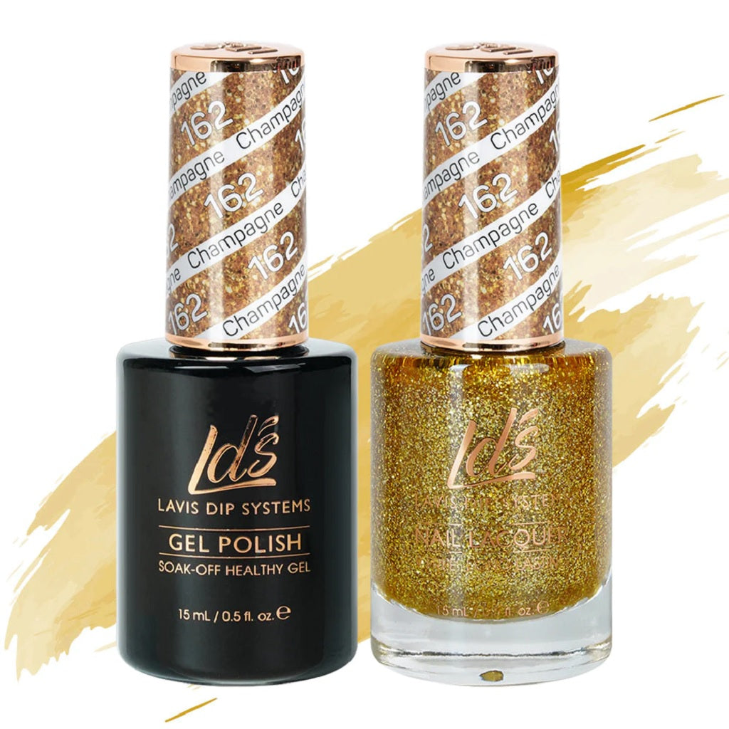 LDS 162 Champagne - LDS Healthy Gel Polish & Matching Nail Lacquer Duo Set