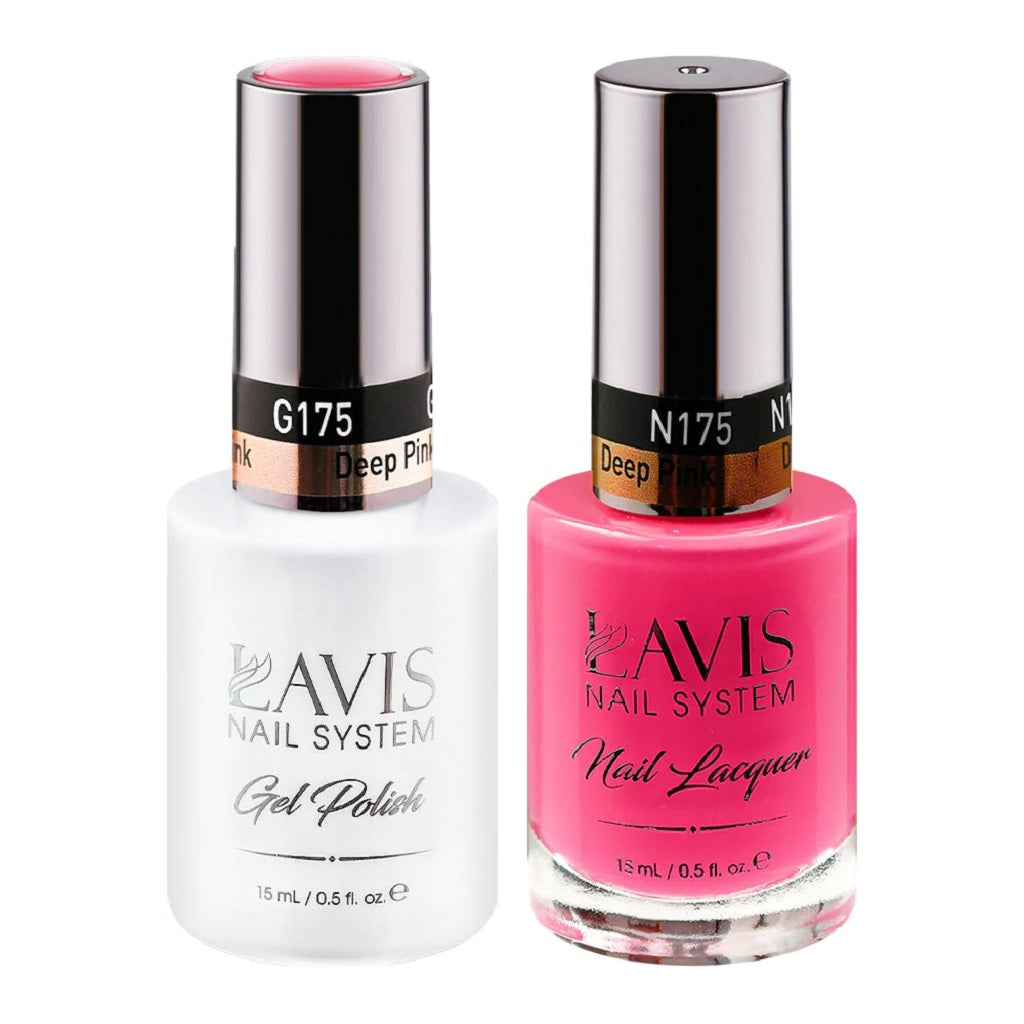 Lavis Gel Nail Polish Duo - 175 Pink Colors - Deep Pink