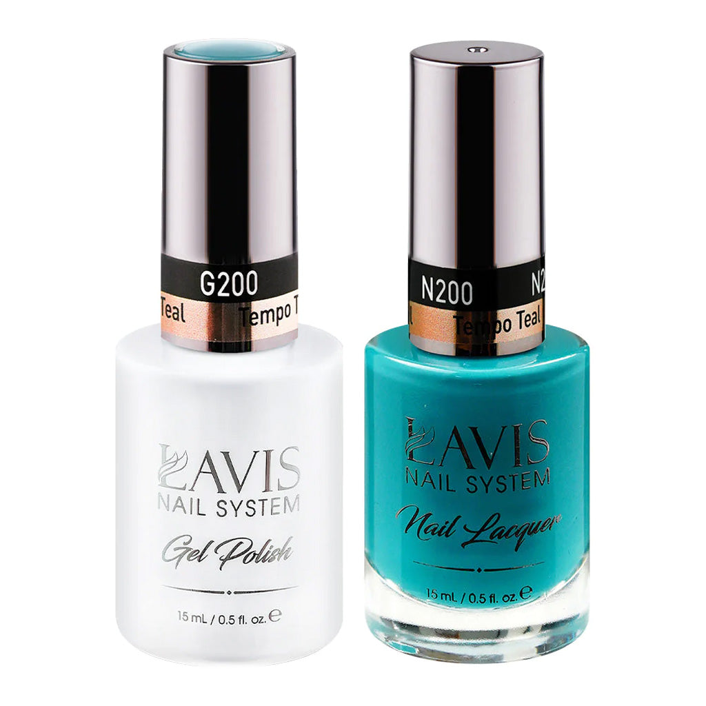 Lavis Gel Nail Polish Duo - 200 Teal Colors - Tempo Teal