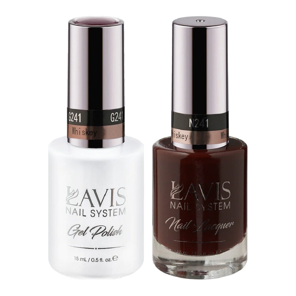 Lavis Gel Nail Polish Duo - 241 Brown Colors - Whiskey