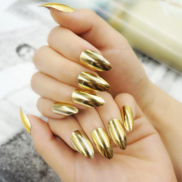 Metallic Gold Nails