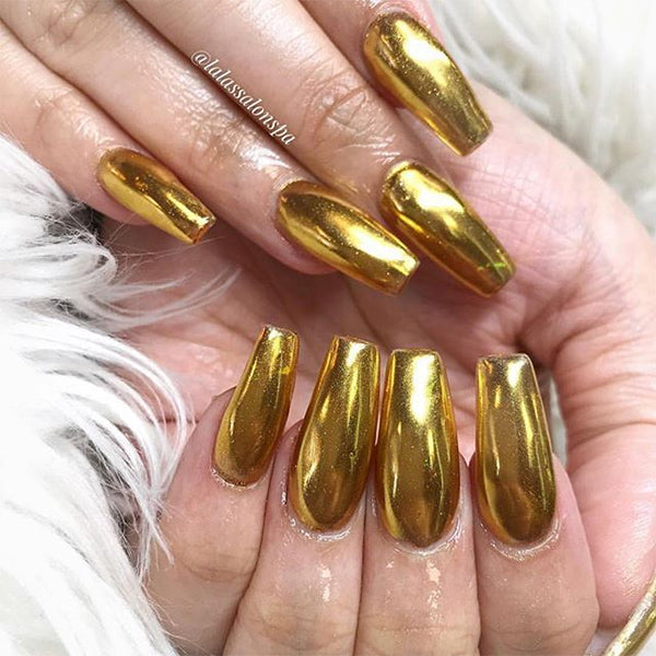 Mirror Gold Nails