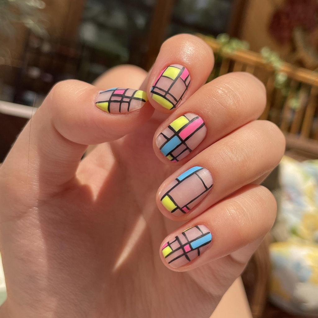 Mondrian Pattern Modern Art Nails