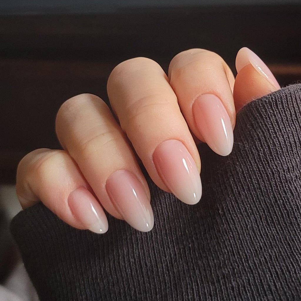 Oval French Ombre Tips