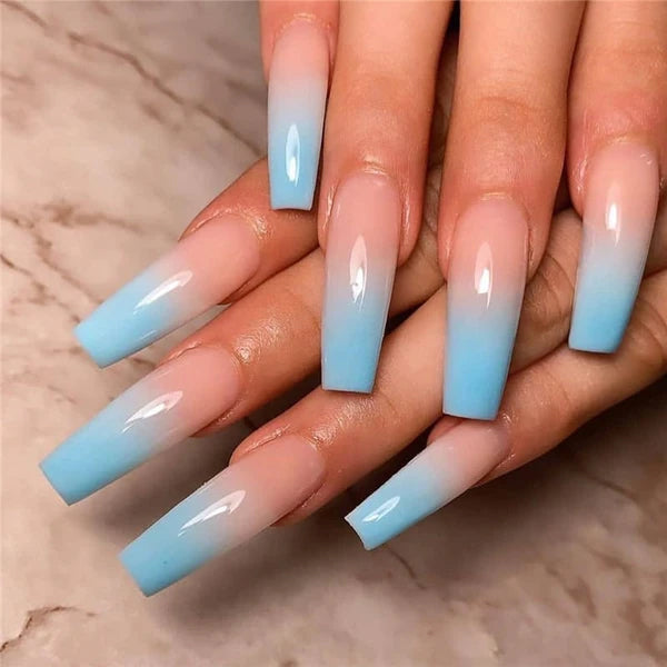Ombre coffin nails