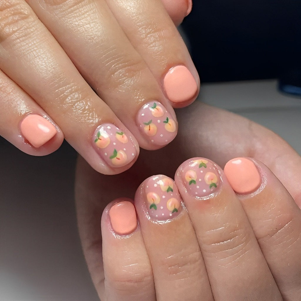 Peach Fruit Nails