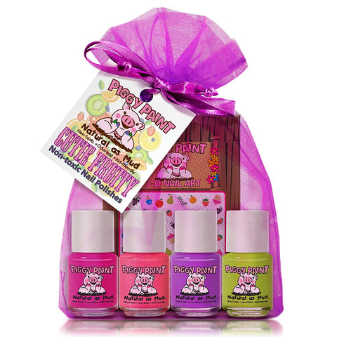 Piggy Paint Non-toxic Cutie Fruity Girls Nail Polish Gift Set