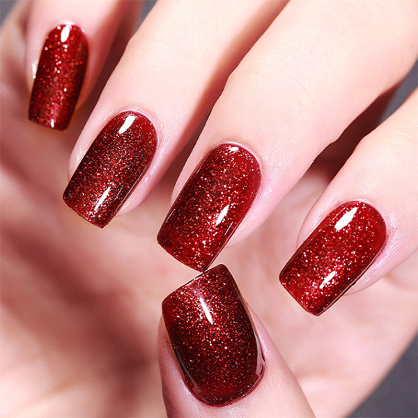 Sparkling Glitter Gel Nail Polish, Red Gel Nail Polish Diamond Gel Polish,  Spark Shiny Gel Nail Art, Soak Off Uv Led Nail Gel Polish Nail Art Starter  - Imported Products from USA -