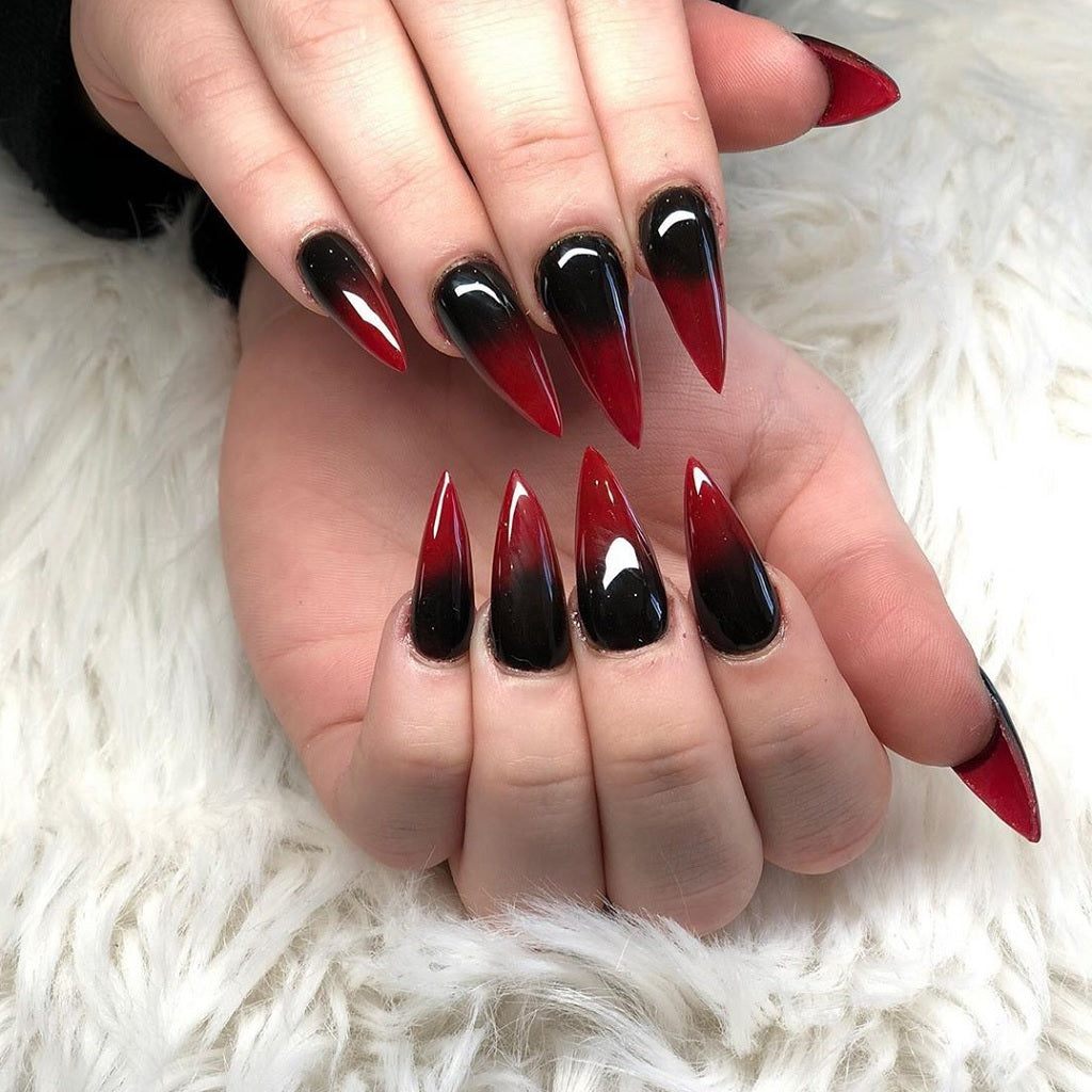 Scary Bloodred and Black Stilettos