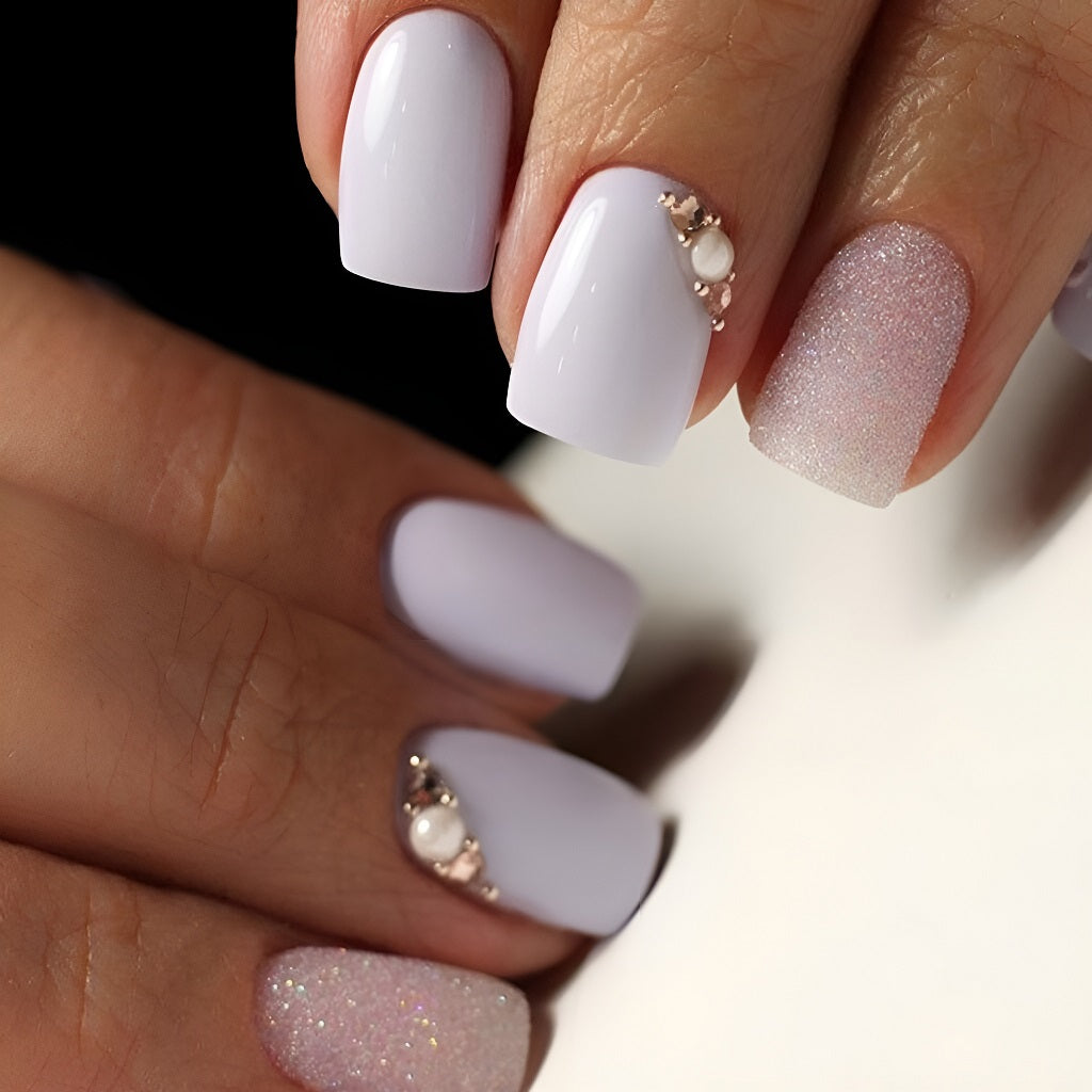 50 Classy Nail Designs with Diamonds that will Steal the Show - The Cuddl |  Diamond nail designs, Classy nail designs, Classy nails