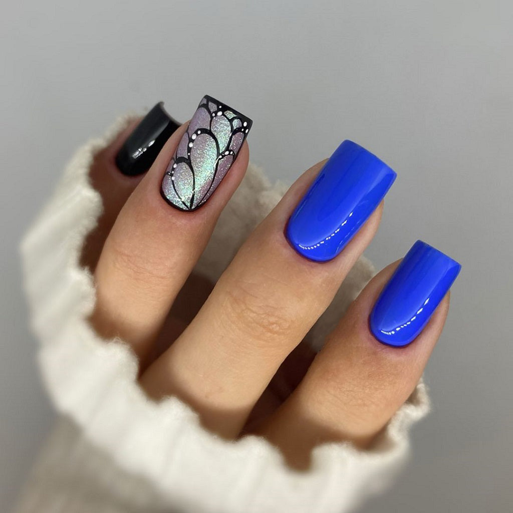 Silver Winged Accent Nail