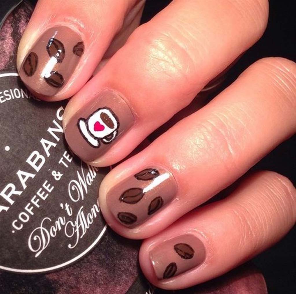 Coffee Nail Designs to Perk up Your Nail Game