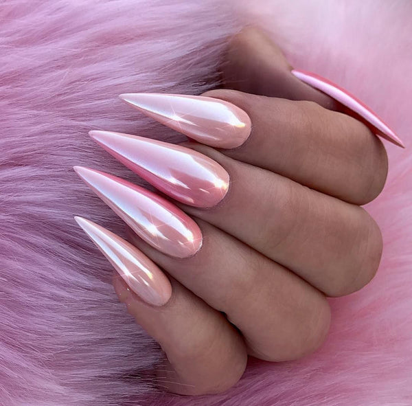 Pearly Pink Nails