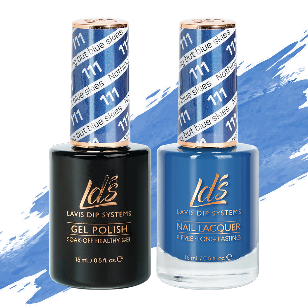Matching - Nail Polish Supply Duo LDS 015 Nails Healthy Gel Blue Lacquer ND & Aqua LDS |