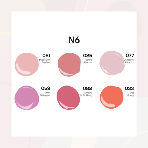 Lavis Healthy Nail Lacquer  Set N6 (6 colors) : 21, 25, 77, 59, 82, 33