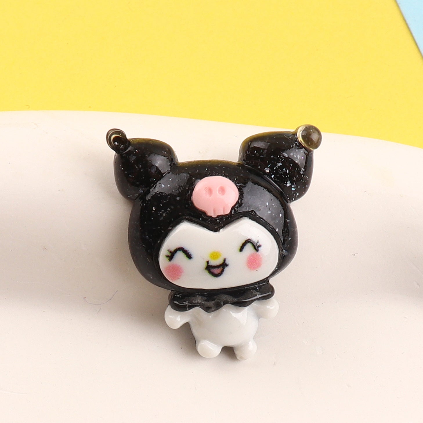 351 2PCS Clay Kuromi Nail Charm - Black