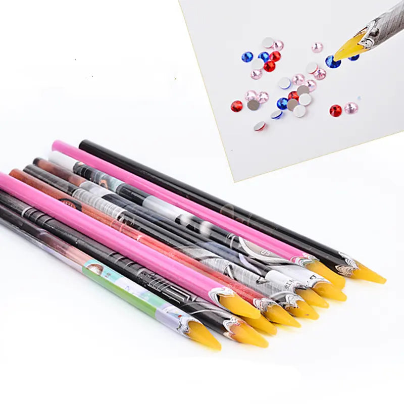 Wax Nail Rhinestone Picker Dotting Pen dual ended Wax Pencil - Temu