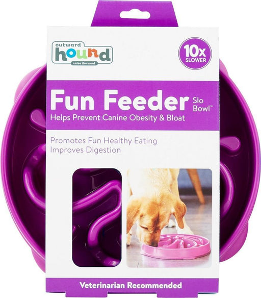 Outward Hound Fun Feeder Dog Bowl, Teal