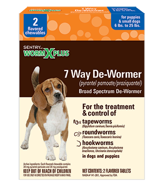 sentry worm x plus 7 way dewormer small dogs