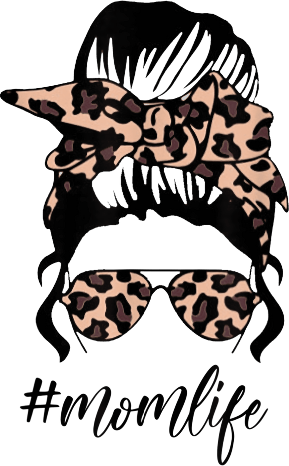 Momlife Cheetah Messy Bun Southern Dream Ga