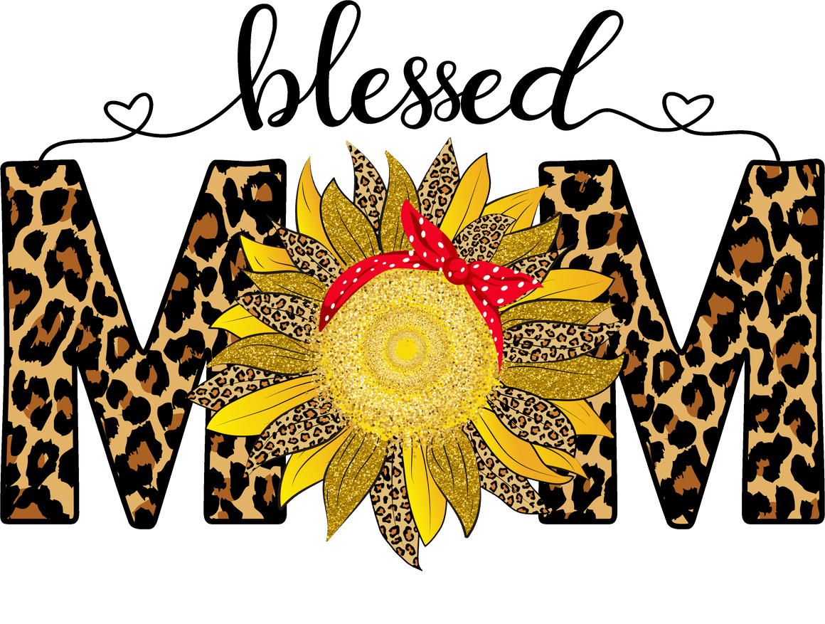 Blessed Mom Sunflower Bandana Design Transfer – Southern Dream GA