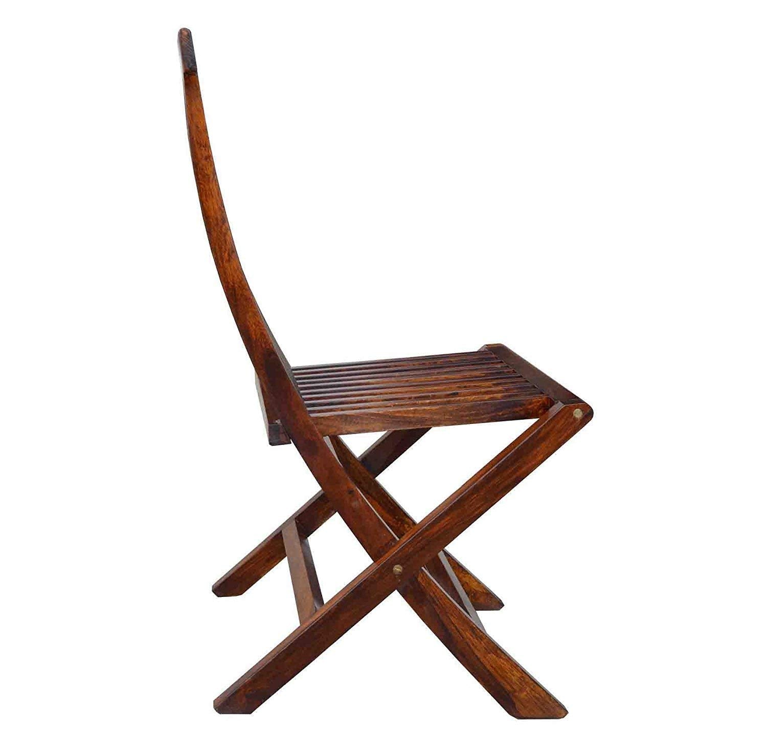 Driftingwood Sheesham Wood Round Dining Table Set And Folding Chairs F