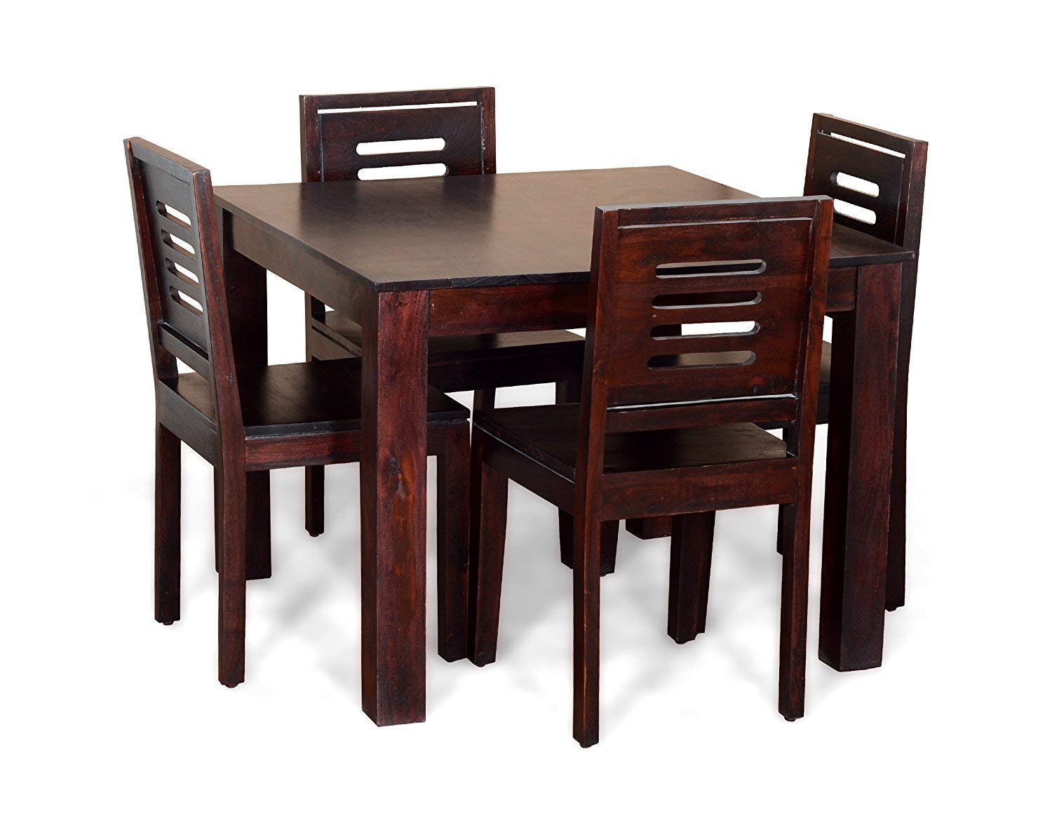 DriftingWood Sheesham Wood Dining Table Set With 4 Chairs For Living