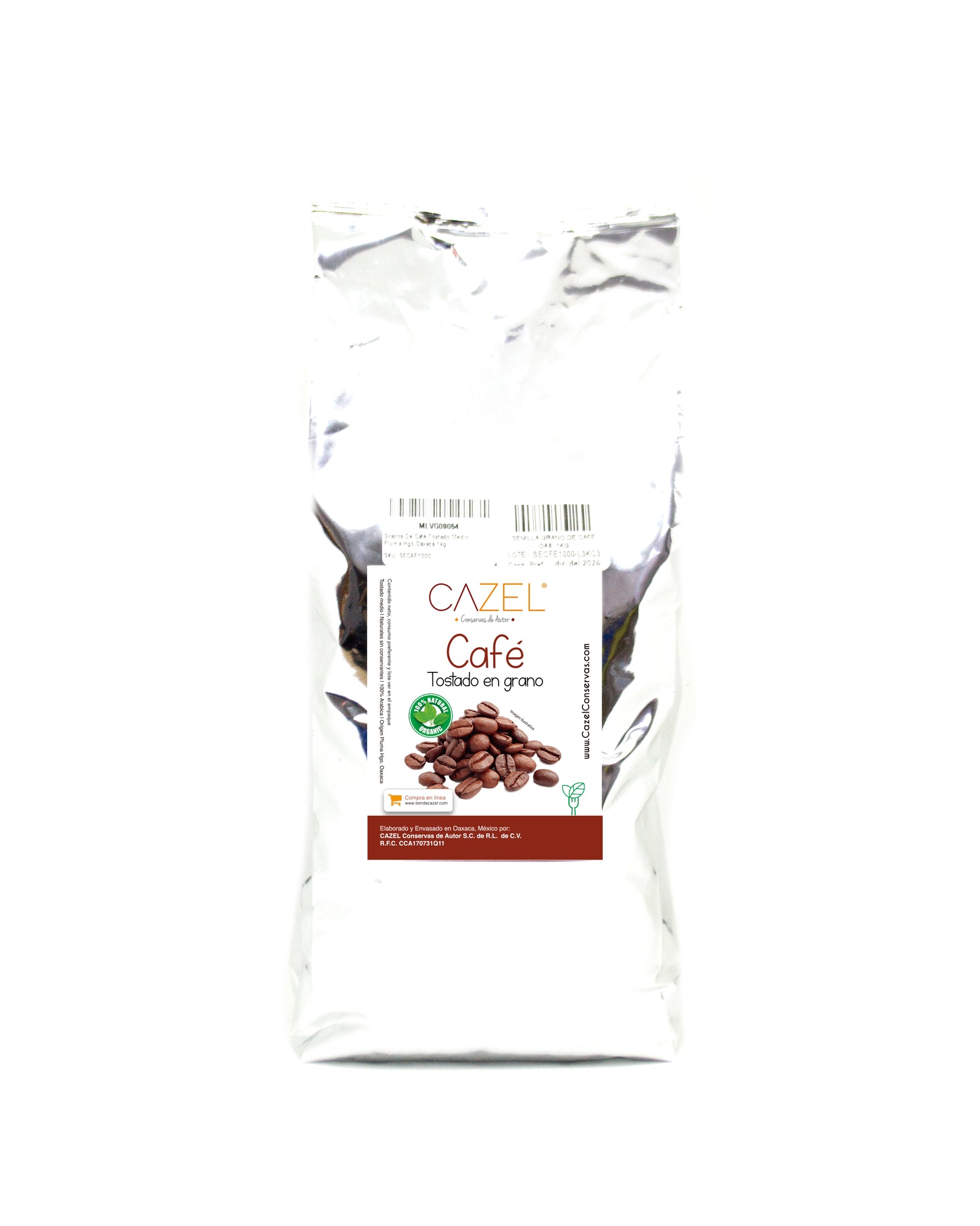 Café en Grano de Pluma Hidalgo Oaxaca 1kg