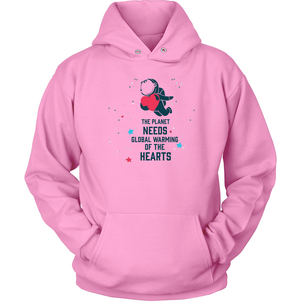 pink global warming hoodie