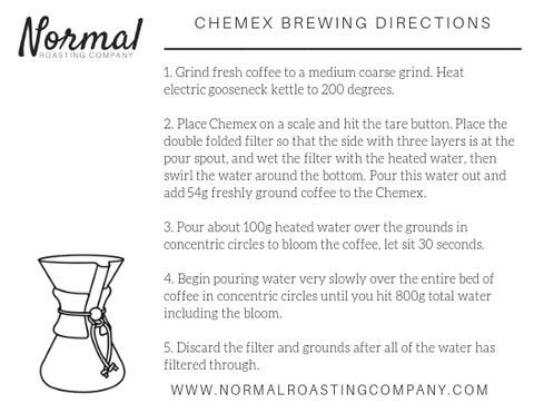 chemex pour over brewing directions