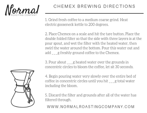 chemex brewing directions with blanks