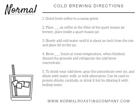 cold brew brewing directions with blanks